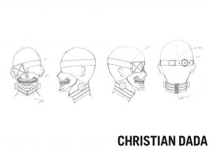 Kaneki mask sketches