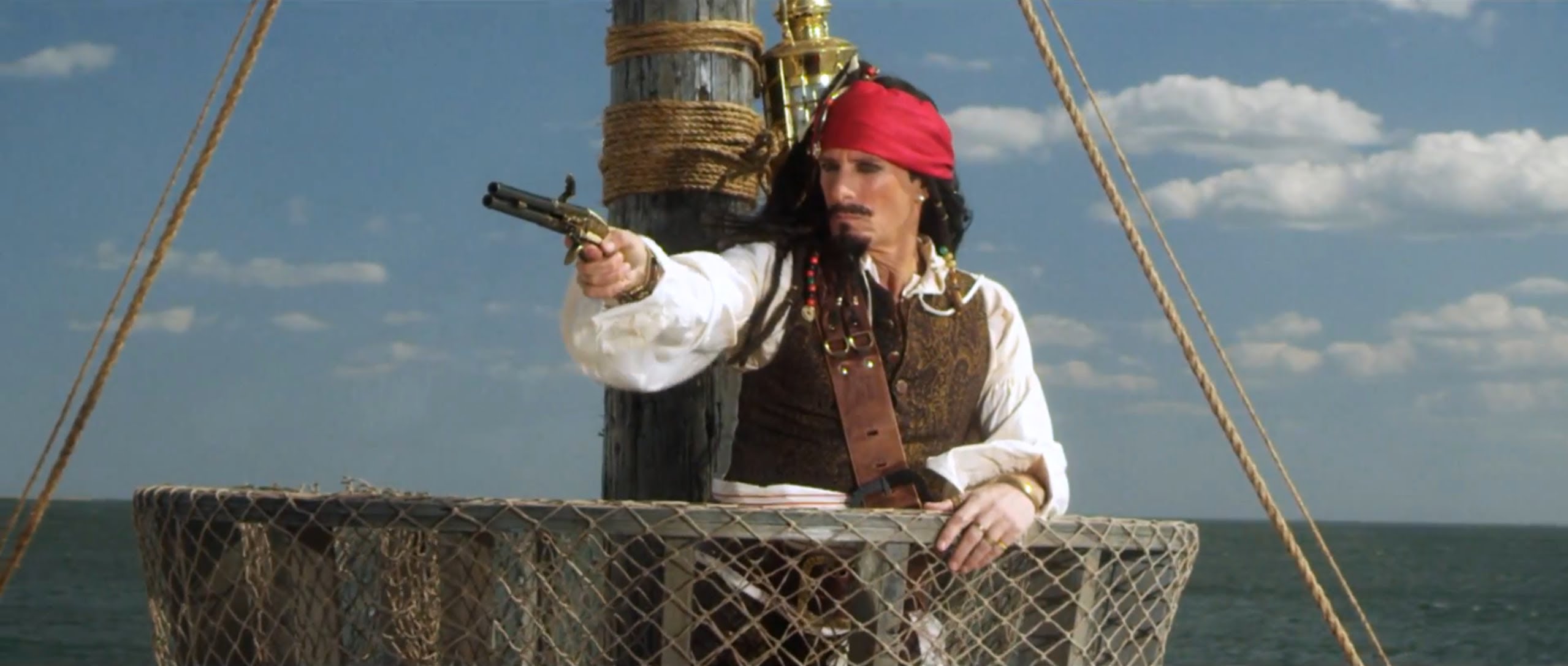 Michael Bolton dressed as a pirate