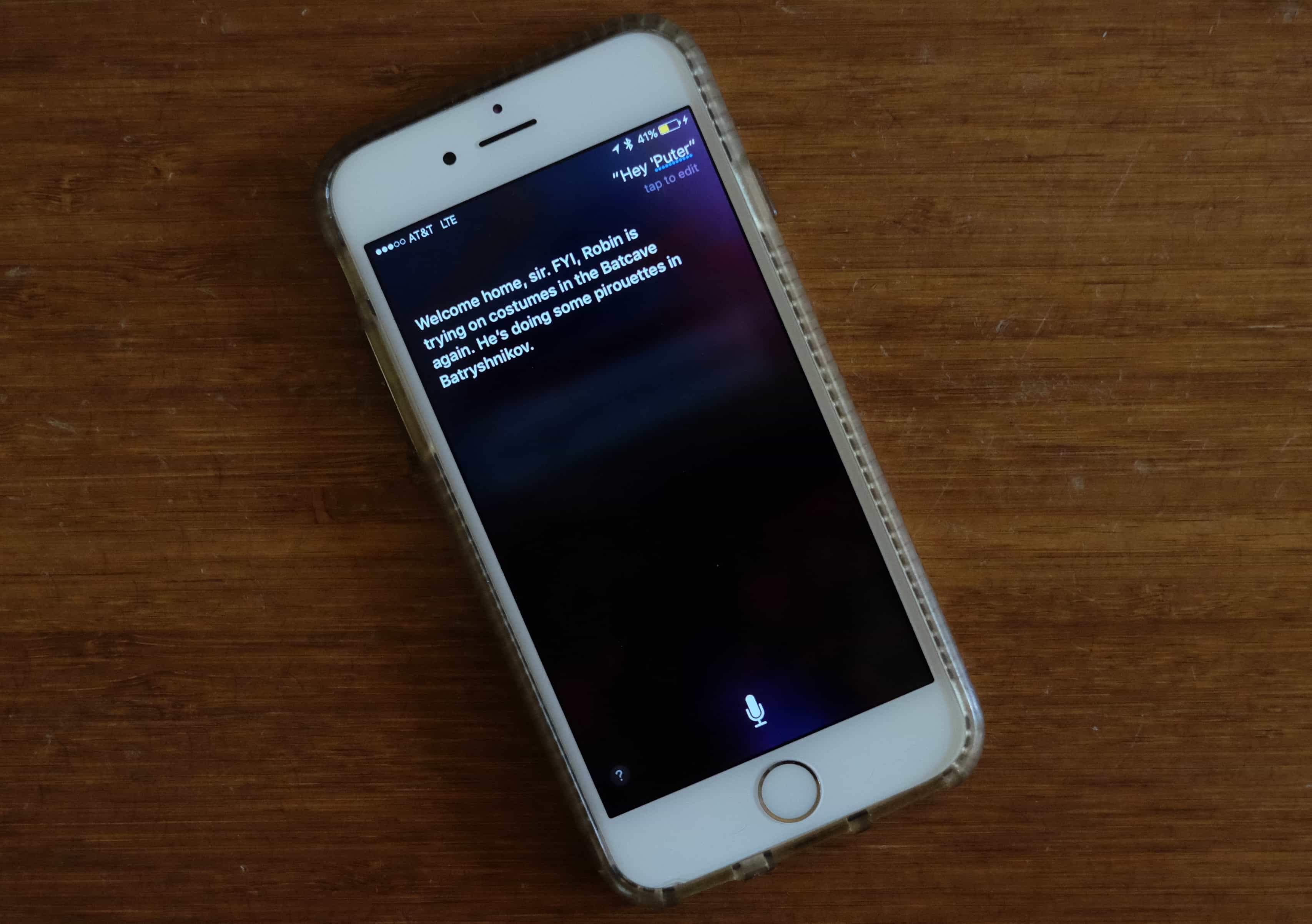 Siri acting like Batman's computer
