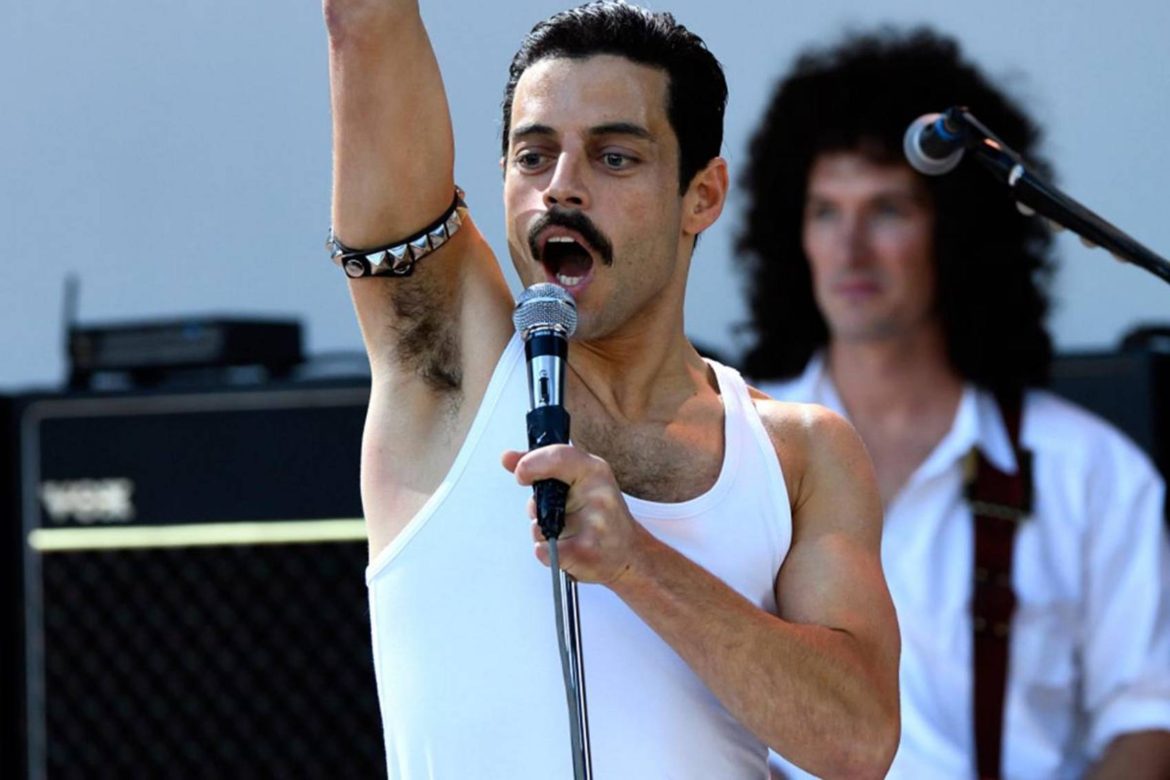 Rami Malek as Freddie Mercury in Bohemian Rhapsody. Copyright 20th Century Fox