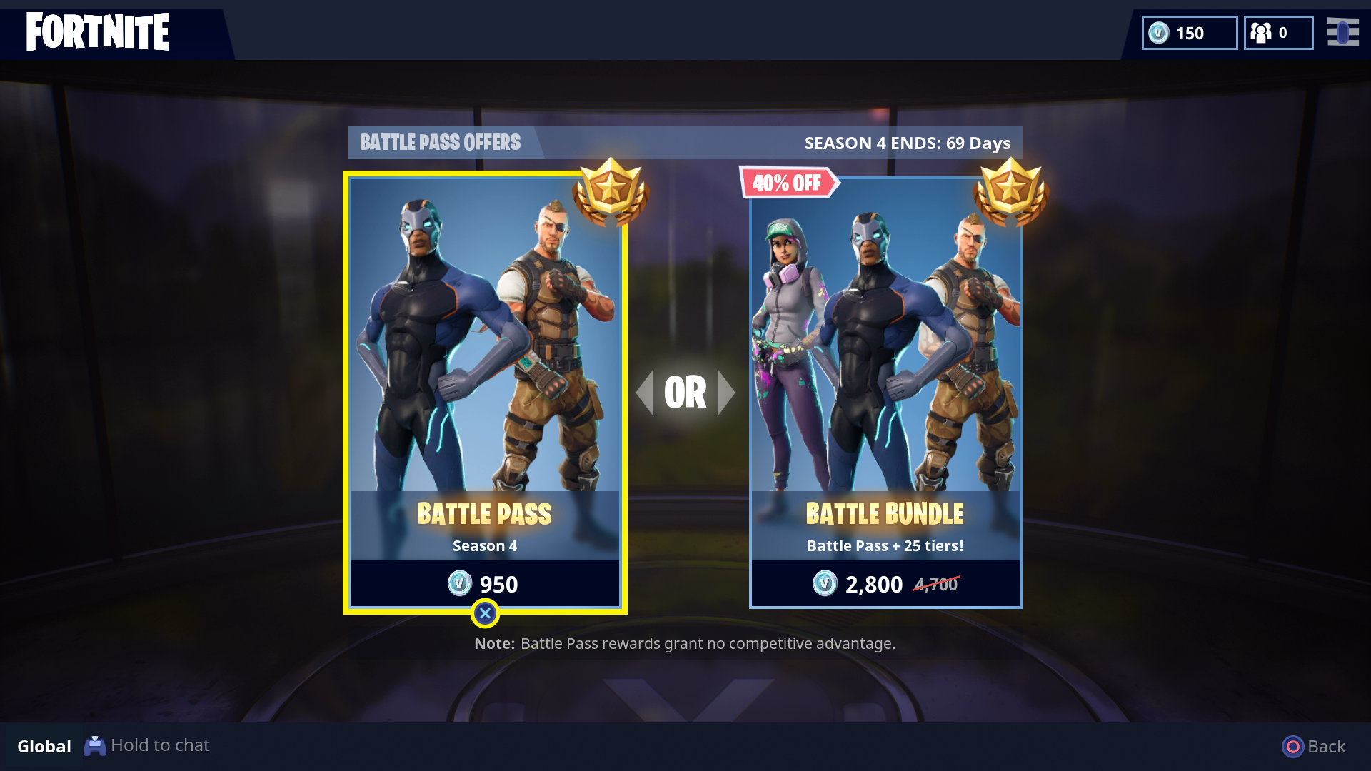 Screenshot of the purchase screen for Fortnite's Battle Pass