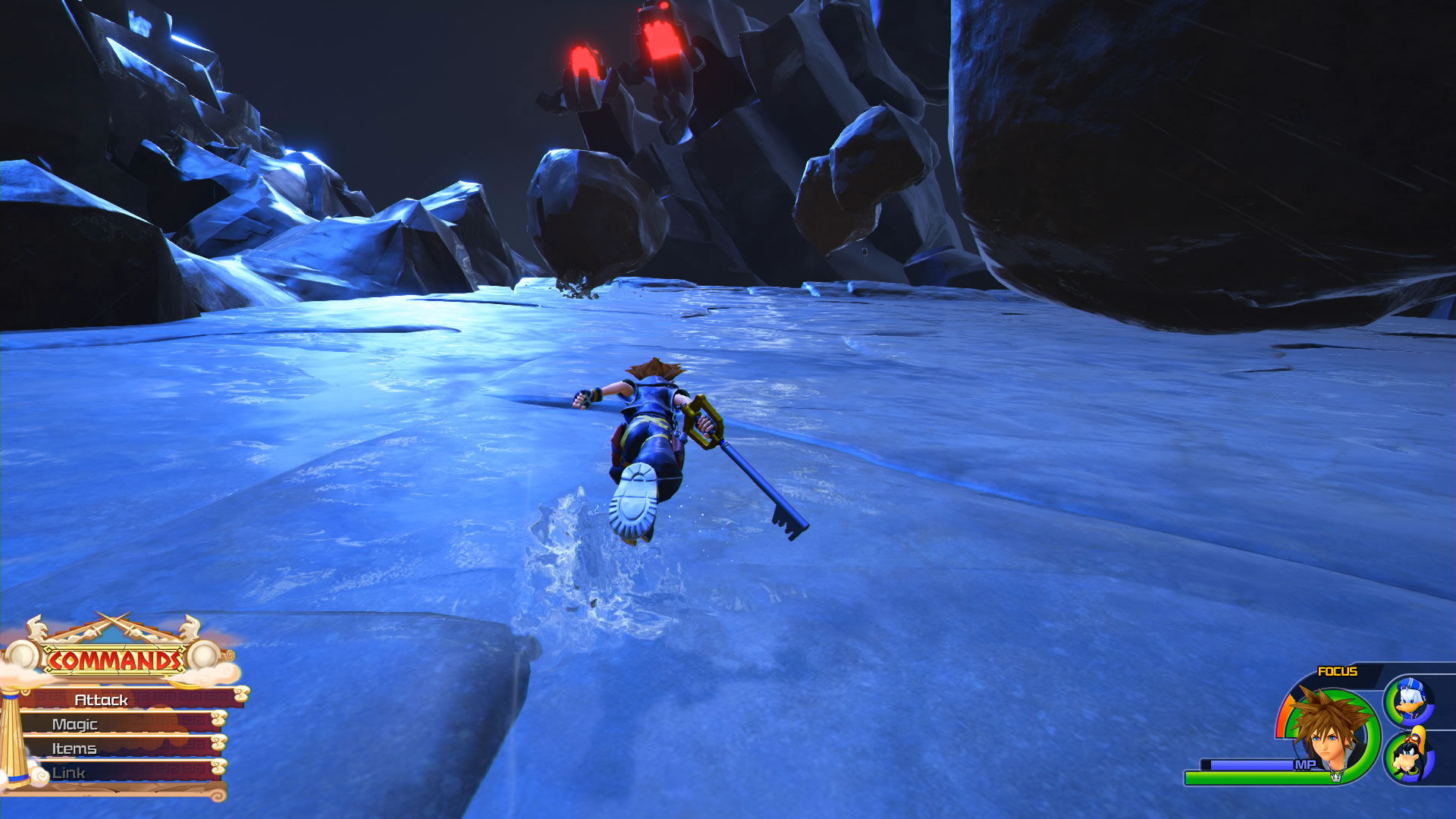 Screenshot from Kingdom Hearts 3 Frozen Stage from E3